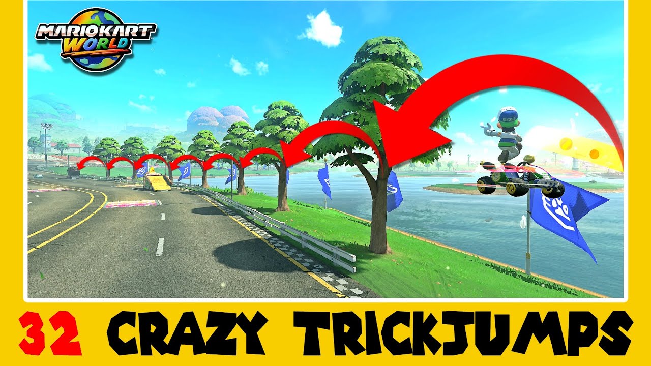 32 Crazy Trickjumps and Parkour in Mario Kart World