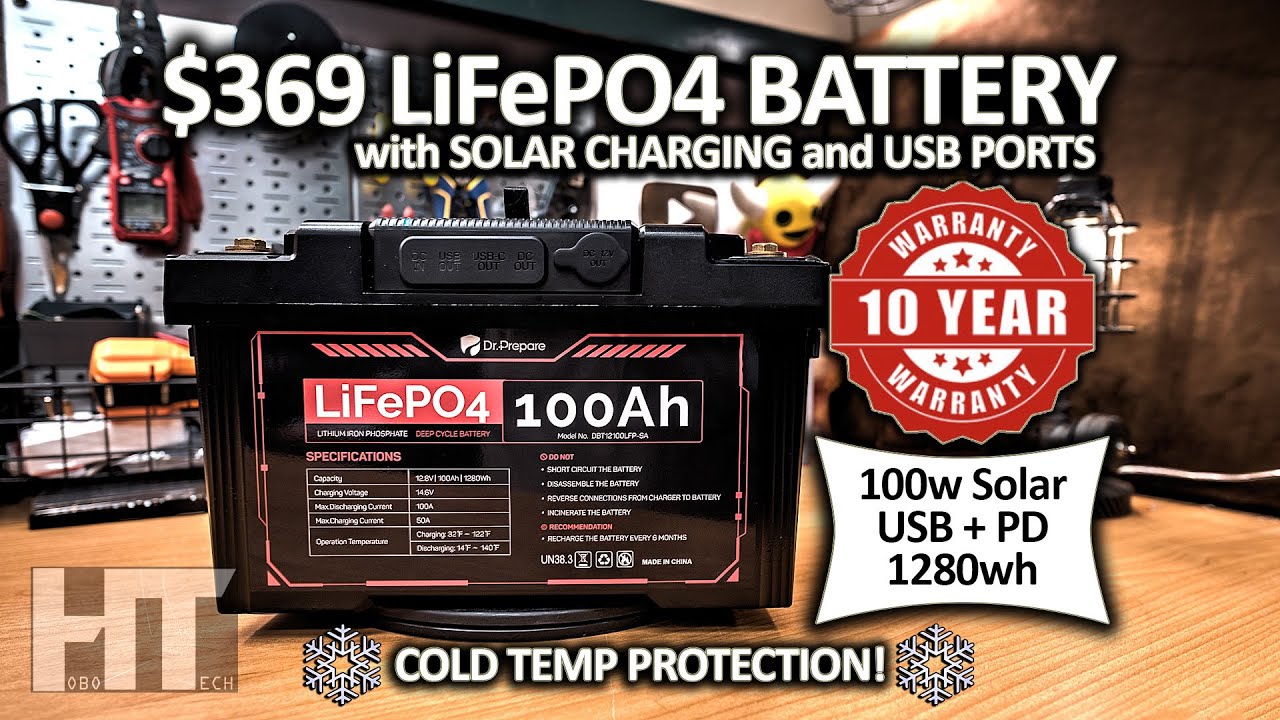 Dr. Prepare PowerMax 100Ah LiFePO4 Solar Power Station Lithium Battery  Review 