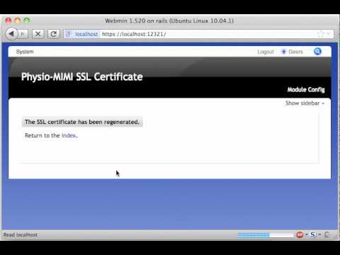 PhysioMIMI: 01: Set up Webmin
