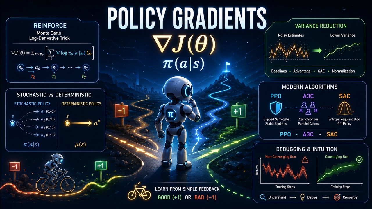 Policy Gradient Methods in Reinforcement Learning - YouTube