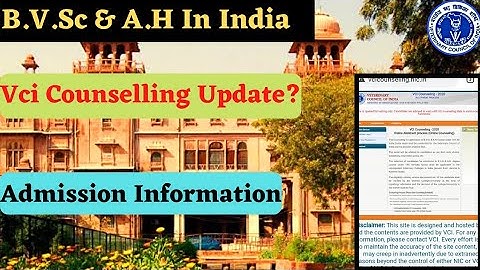 VcI(AIPVT)New Official Website|| Vci Veterinary Admission Processing|| Aipvt Councelling