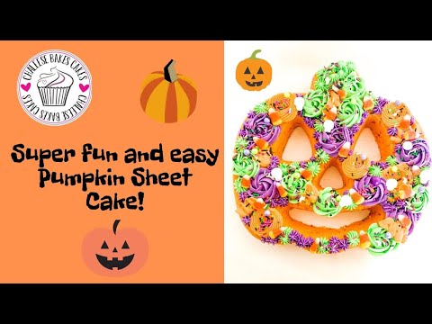 Easy DIY Pumpkin Sheet Cake | Chaleese Bakes Cakes