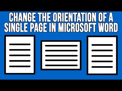 Change the Orientation