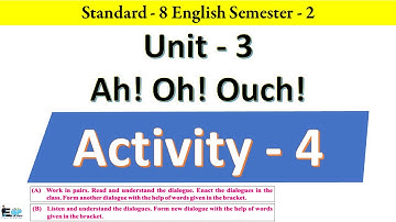 Std 8 English Sem 2 unit 3 Activity 4