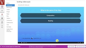 Kaltura Video Quizzing in Canvas: A Quick How To