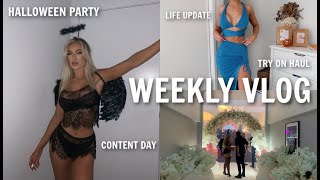 Weekly Vlog / Insane Halloween Party, Try-On Haul & Much More!