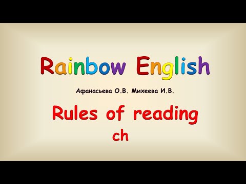 Чтение английского буквосочетания ch. Reading rules. Reading ch. Видео словарь.