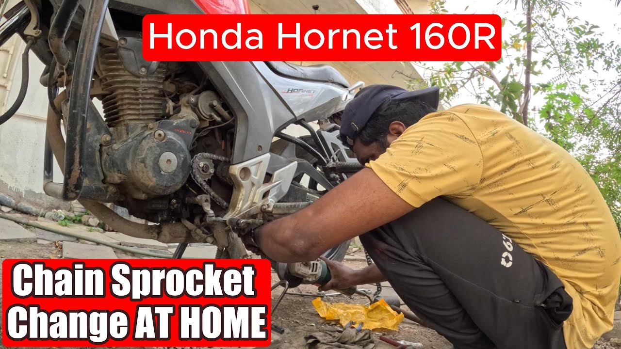 How To Change Honda 160R Chain Sprocket At Home. YouTube