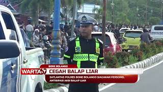 SATLANTAS POLRES BONE BOLANGO SIAGAKAN PERSONEL ANTISIPASI AKSI BALAP LIAR #bonebolango