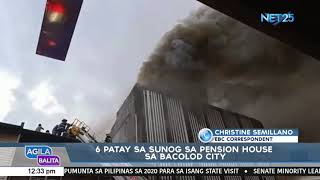 6  patay sa sunog sa pension house sa Bacolod City