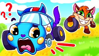 Where is my Wheel? 🚨 Police Monster Truck Song by Baby Cars 🚓🚜🦊😸