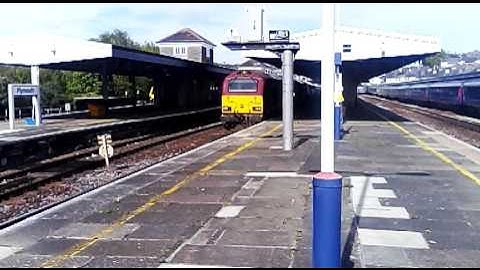 Class 67x2 Railtour special; the Belmond British Pullman departs Plymouth for Truro