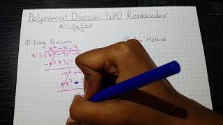 Lesson - Polynomial Division without remainder