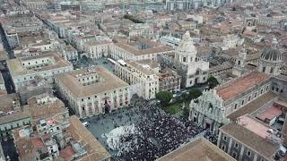 Sant&#39;Agata Febbraio 2018, Piazza Duomo, Via Garibaldi, Via Etnea | DJI Mavic Pro drone 4K