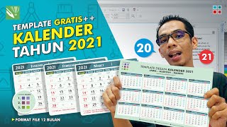 LENGKAP Template Desain Kalender 2021 CorelDRAW | Jawa - Hijriyah - Masehi