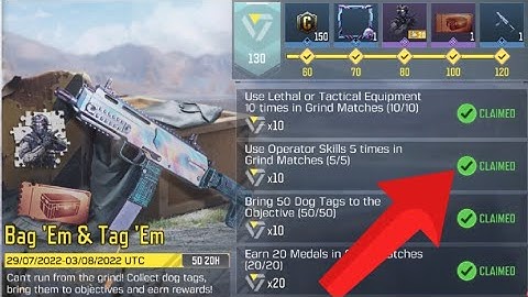 Call Of Duty Mobile Use Operator Skills 5 times in Grind Matches Task Complete