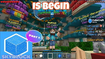 Playing skyblock for the first time!!! - CubeCraft skyblock part 1