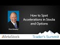 How to spot accelerations in stocks and options  price headley