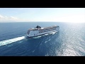 Aerial view - MSC Opera is leaving Katakolon Greece