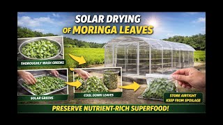 Solar Drying: Preserving the Essence of Moringa Leaves with Solar dryers