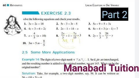 8th class maths |chapter 2|Linear equations in one variable| Exercise 2.3 Q no 7,8,9&10 part 2|