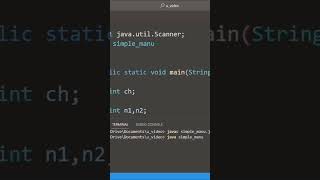 simple menu program - using Java