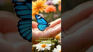 Did You Know? Butterflies Taste With Their Feet 🦋👣 #shorts #didyouknow #butterflies #facts #nature