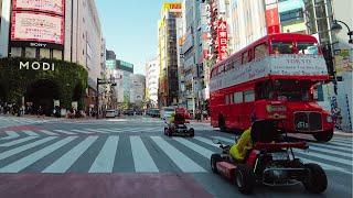 Tokyo Shibuya to Shinjuku - Driving tour,Mario Go-Kart driving past [4K]