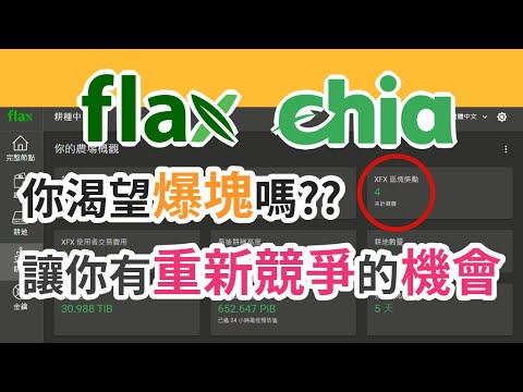 【硬碟挖礦】Flax教學, 讓你從零開始的爆塊, 別再怨嘆太晚加入 |chia|flax|xch