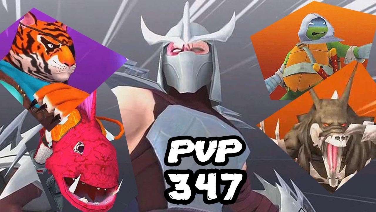 TMNT Legends PVP​​ 347 (Leonardo Vision, Shredder, Rahzar, Tiger Claw, FishFace)