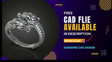 Jewellery 3D Dragon Ring Design - For My Subscribers In Free - Link in Description