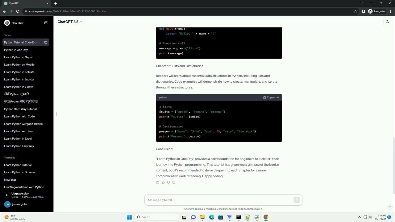 learn python in one day book - YouTube