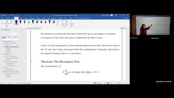 5.3 The Divergence Test and the Integral Test Prof D video