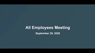 NRC All Employees Meeting - Sept. 29, 2026