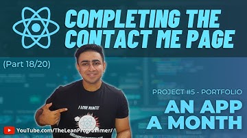 React Mega Tutorial - Project 4, Part 18 | Completing the contact me page