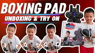 UNBOXING &amp; TRIAL: Black Boxing Pad With Gloves (Wireless + Musical + Wall Mounted) | Cheng Fam TV