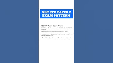ssc cpo paper 2 exam pattern 2022 / ssc cpo paper 2 exam pattern / #ssc #ssccpo