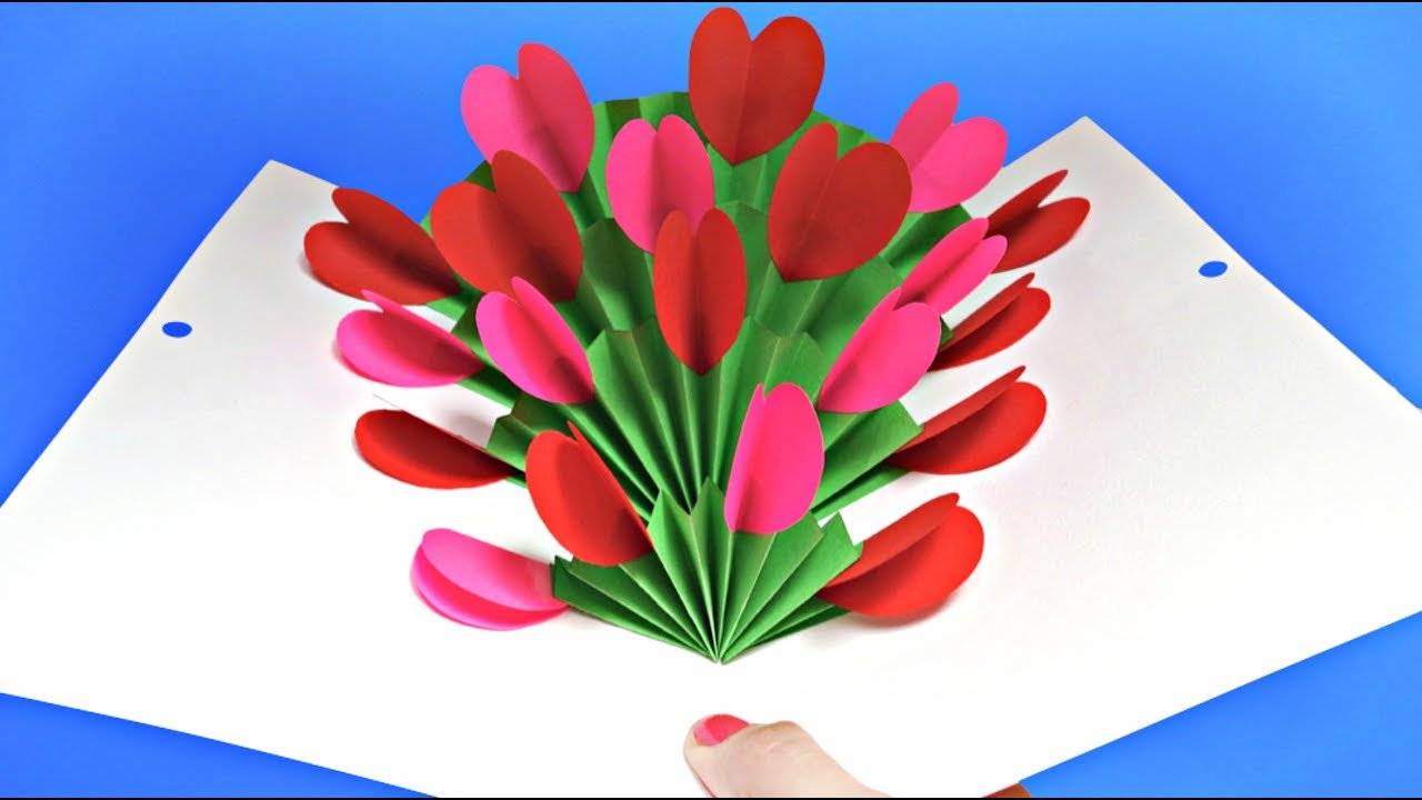 Birthday card pop up | Valentines day card | How to make pop up cards ...