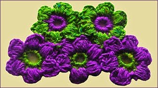 Цветы из пышных столбиков. Столбики крючком. Цветы крючком. (crochet flowers) Цветы из пышных столбиков. Столбики крючком. Цветы крючком. (crochet flowers)