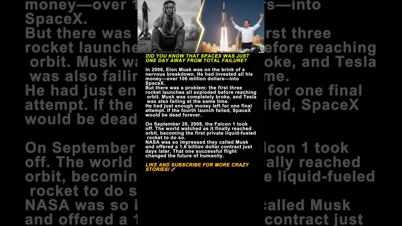 SpaceX Was 1 Day Away From Death! 🚀😱 