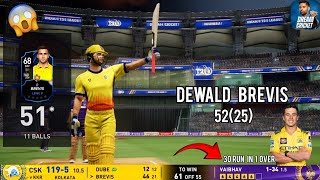 Dewald Brevis 52(25) Powerhitting Highlights Against KKR | PK GAMING WORLD | #dewaldbvevis #ipl
