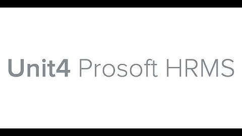 Unit4 Prosoft HRMS Video