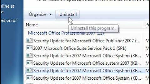How to uninstall an update in Windows 7
