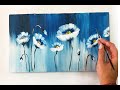 How to paint Flowers/ Demo /Acrylic Technique on canvas by Julia Kotenko