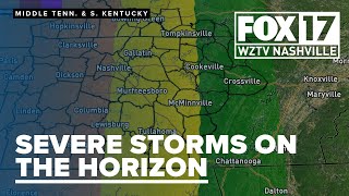 Severe storms on the horizon for Middle Tennessee, Southern Kentucky this weekend