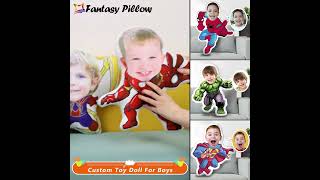 Custom Pillow, Personalized Photo Pillow Gift Pillow Toy, Throw Pillow, MiniMe Pillow Dolls and Toys