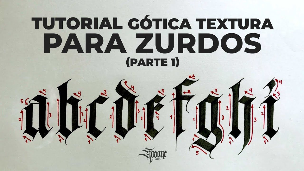 Cómo Hacer Caligrafía Gótica Para Zurdos 🖋 | Minúsculas | Parte 1