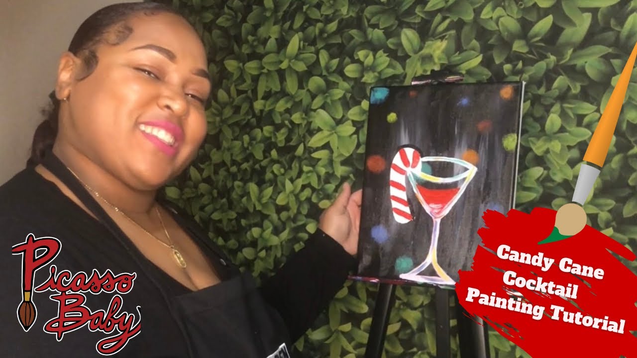 Candy Cane Cocktail | 5 Days Of Christmas | Paint & Sip At Home! - YouTube