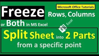 Freeze Rows, Columns or Both in Excel - Split Excel Sheet