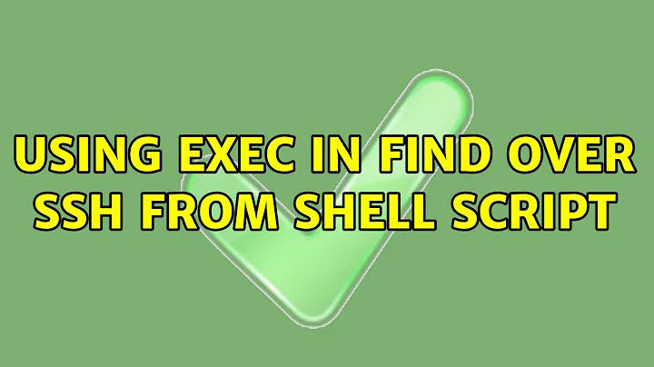 Using exec in find over ssh from shell script (2 Solutions!!)